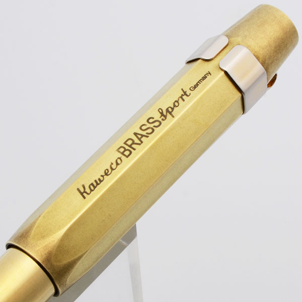 Kaweco Sport Fountain Pen - Brass, Clip, Medium Nib (Near